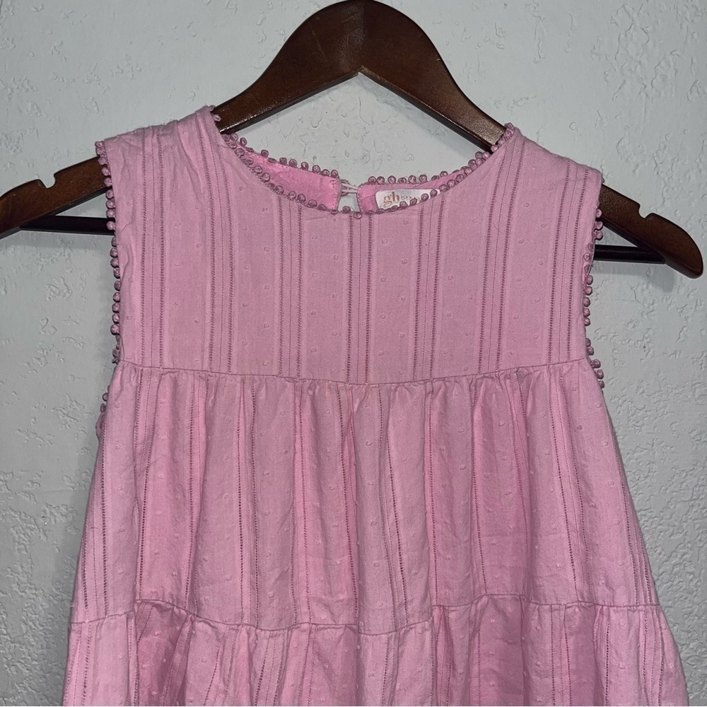 GB Girls Gianni Bini Pink Tiered Sleeveless Dress - Picture 3 of 8